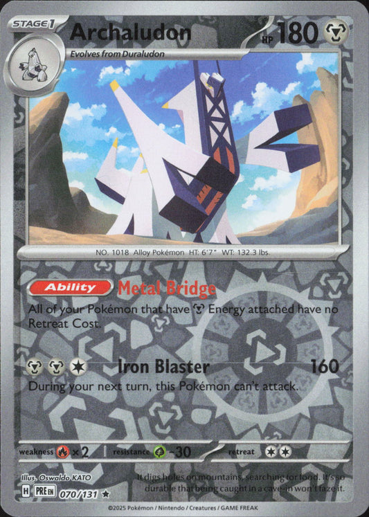 Archaludon Holo Rare SV: Prismatic Evolutions 070/131 NM