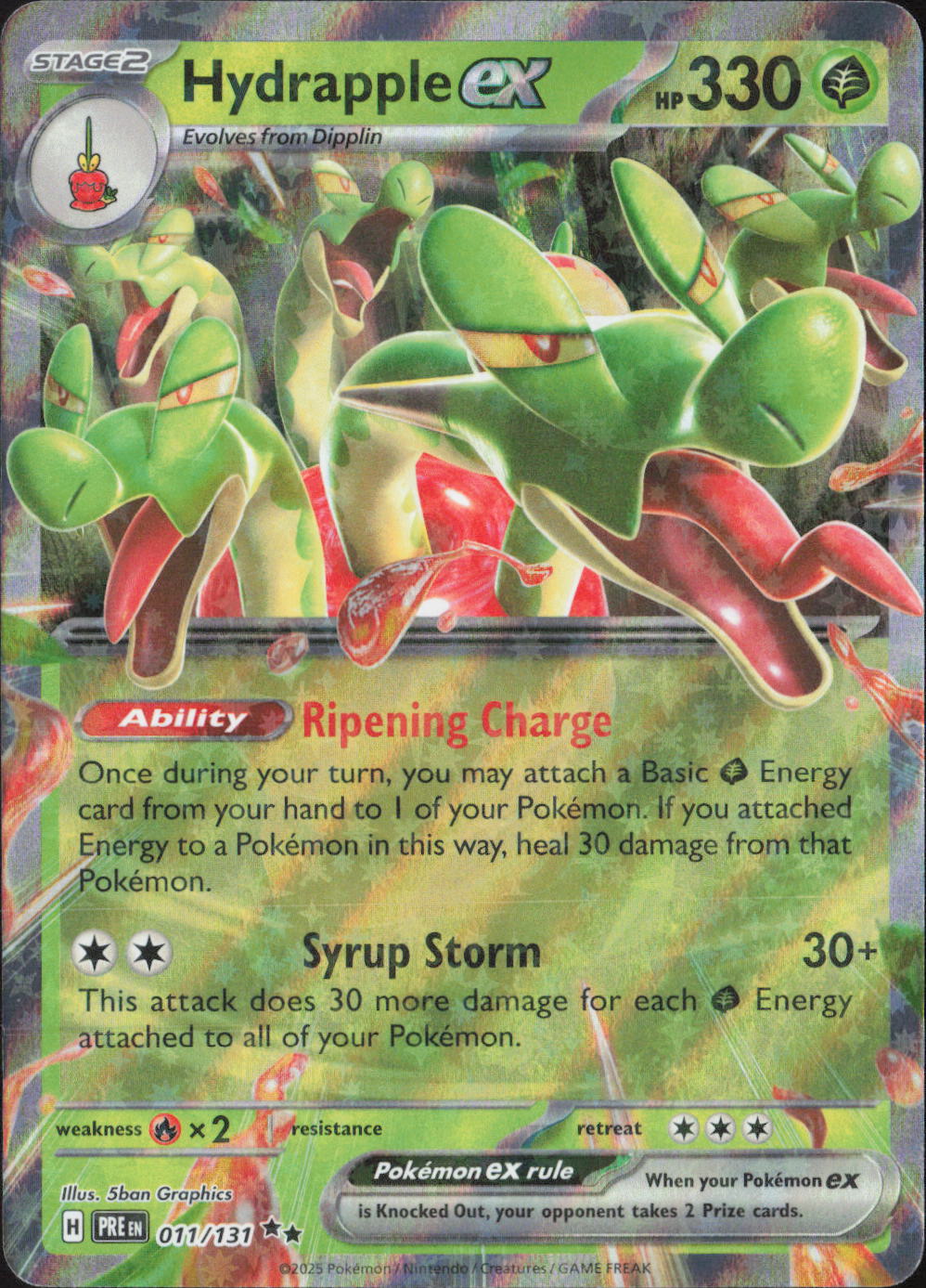 Hydrapple ex Holo Double Rare SV: Prismatic Evolutions 011/131 NM
