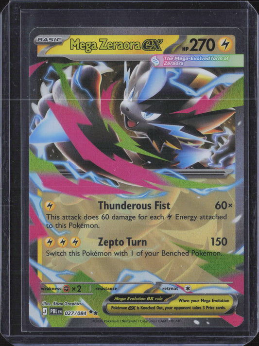 Mega Zeraora ex Holo Double Rare ME05: Pitch Black 027/084 NM