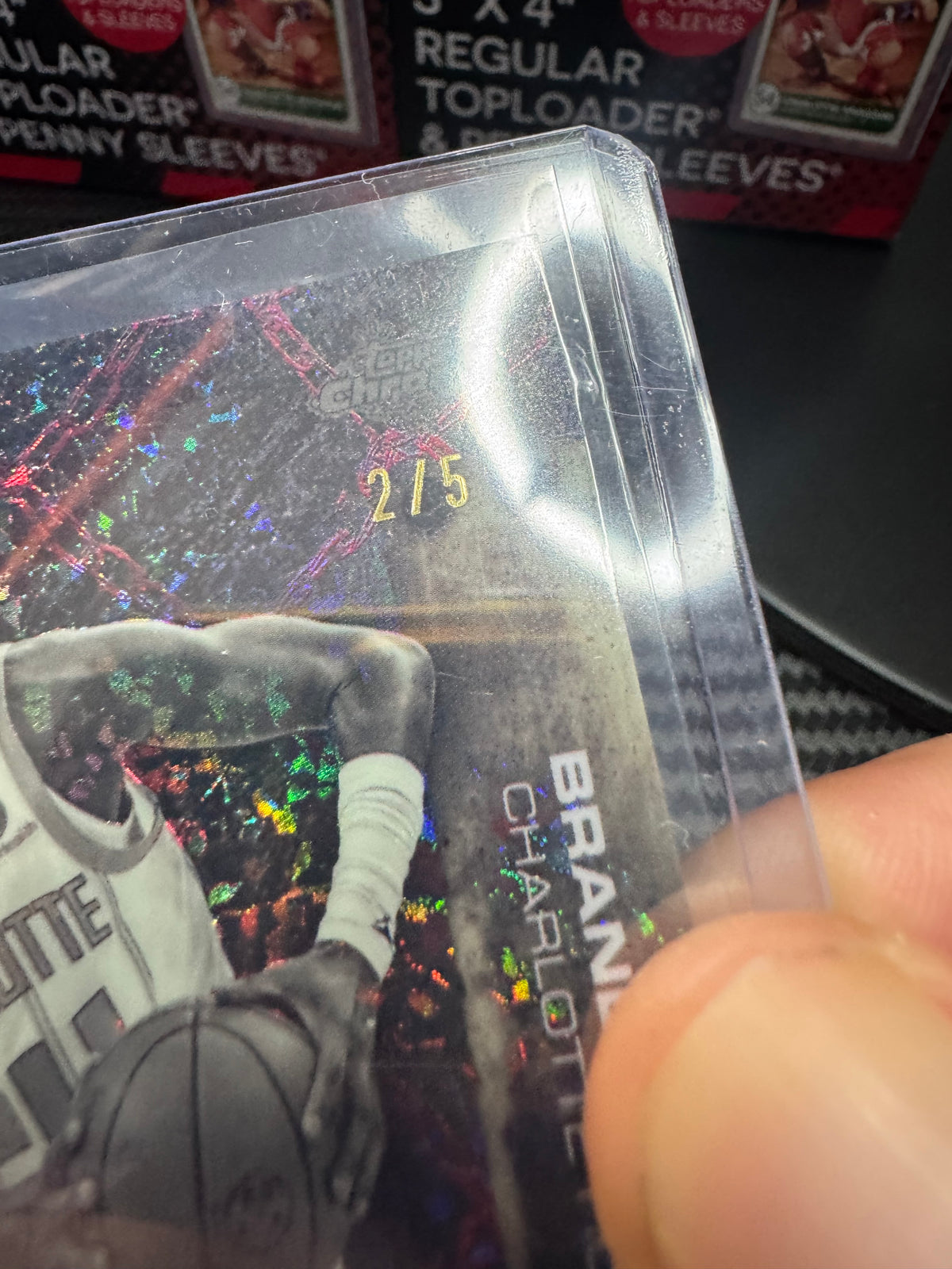 2025-26 Topps Chrome Cactus Jack – Brandon Miller #22 – Red Mini-Diamond Refractor – 2/5