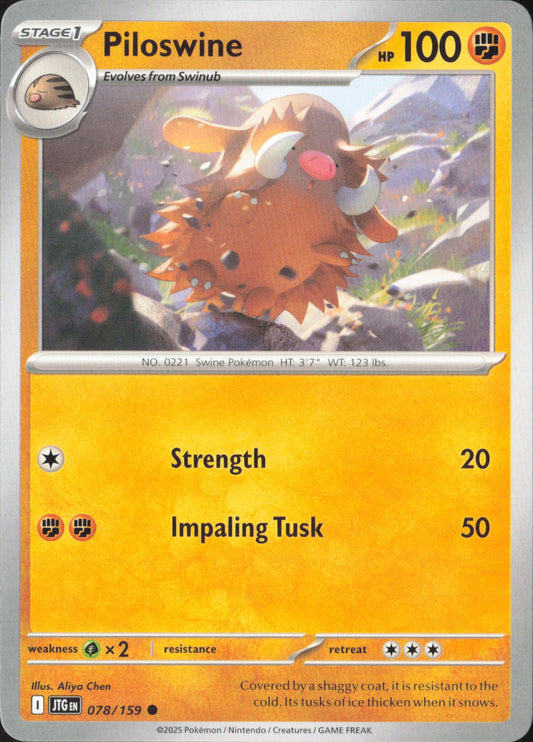 Piloswine Common SV09: Journey Together 078/159 NM