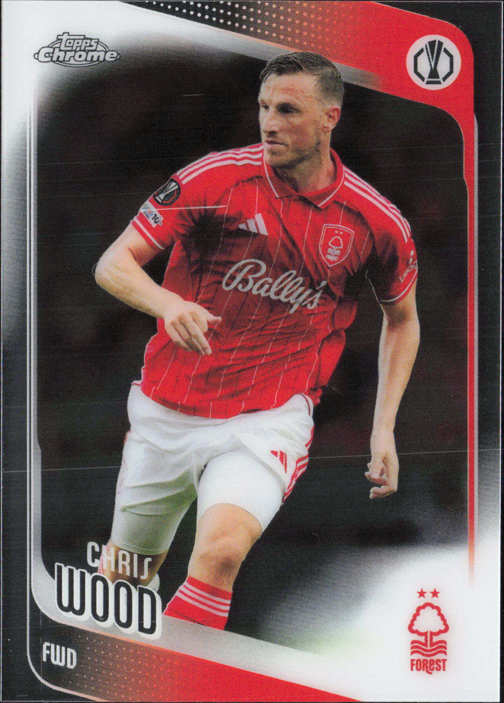 Chris Wood Base Topps Chrome UEFA Club Competitions 186 NM