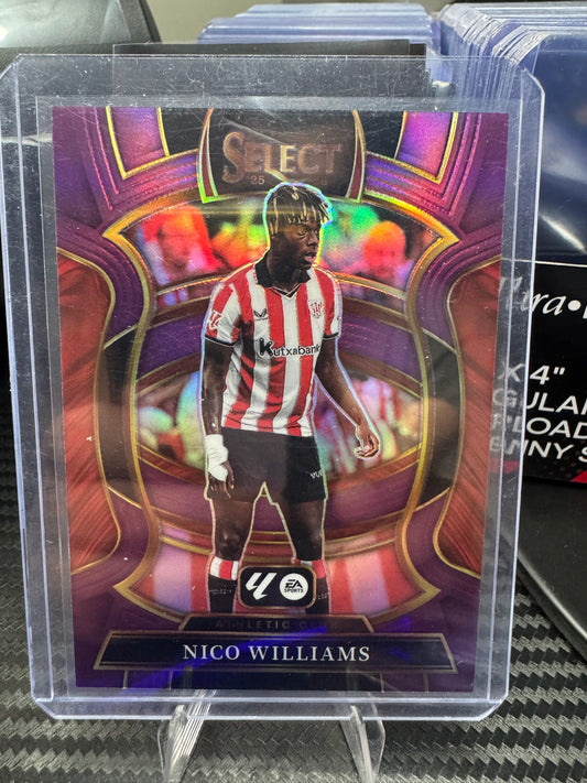 Nico Williams 2025-26 Panini Select LaLiga Purple Prizm /125 #16