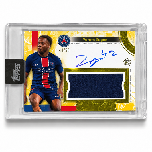 Topps Exhibition Paris Saint-Germain 2024/25 Yoram Zague Autograph Relic /50