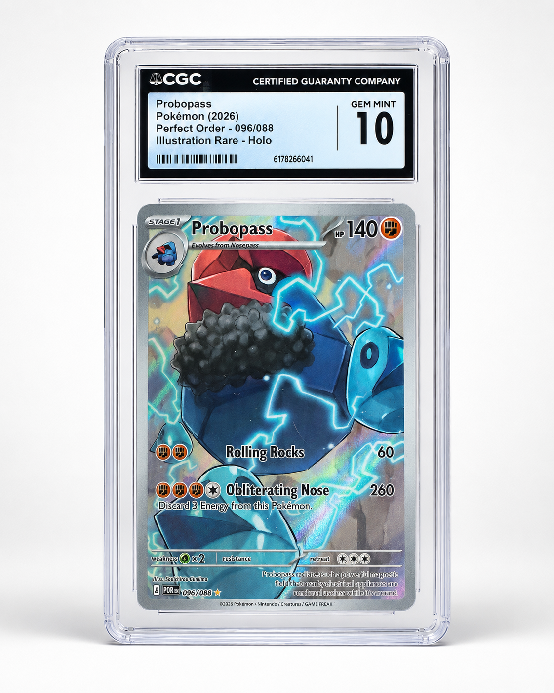 Probopass 096/088 Illustration Rare Holo – Pokémon Perfect Order – CGC Gem Mint 10