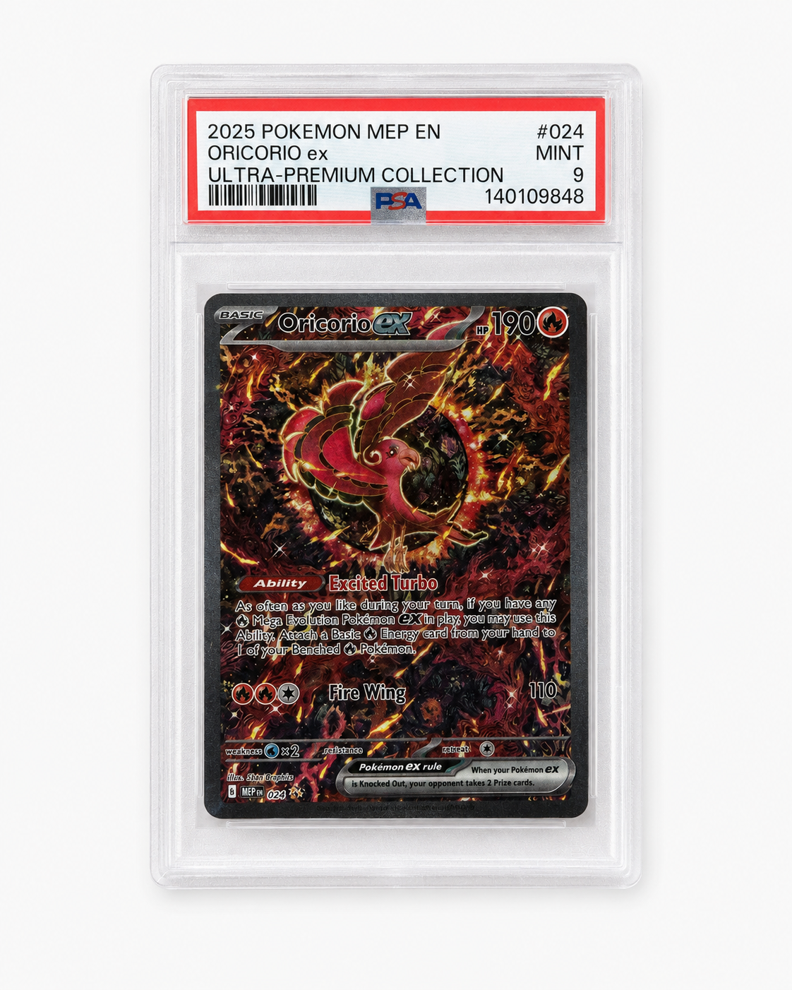 Oricorio ex #024 Ultra-Premium Collection Promo – PSA 9 Mint.