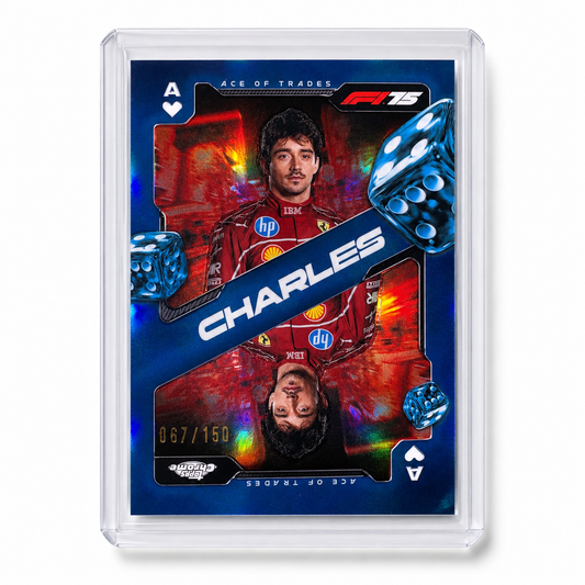 2025 Topps Chrome Formula 1 – Charles Leclerc Ace of Trades Blue Refractor /150 – 067/150