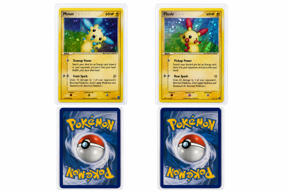 Pokémon Minun & Plusle 6/12 Holo Set – EX Trainer Kit 2 – 2006