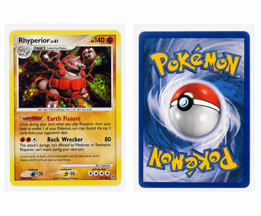 Pokémon Rhyperior Lv.61 12/130 – Diamond & Pearl – Holo Rare – 2007