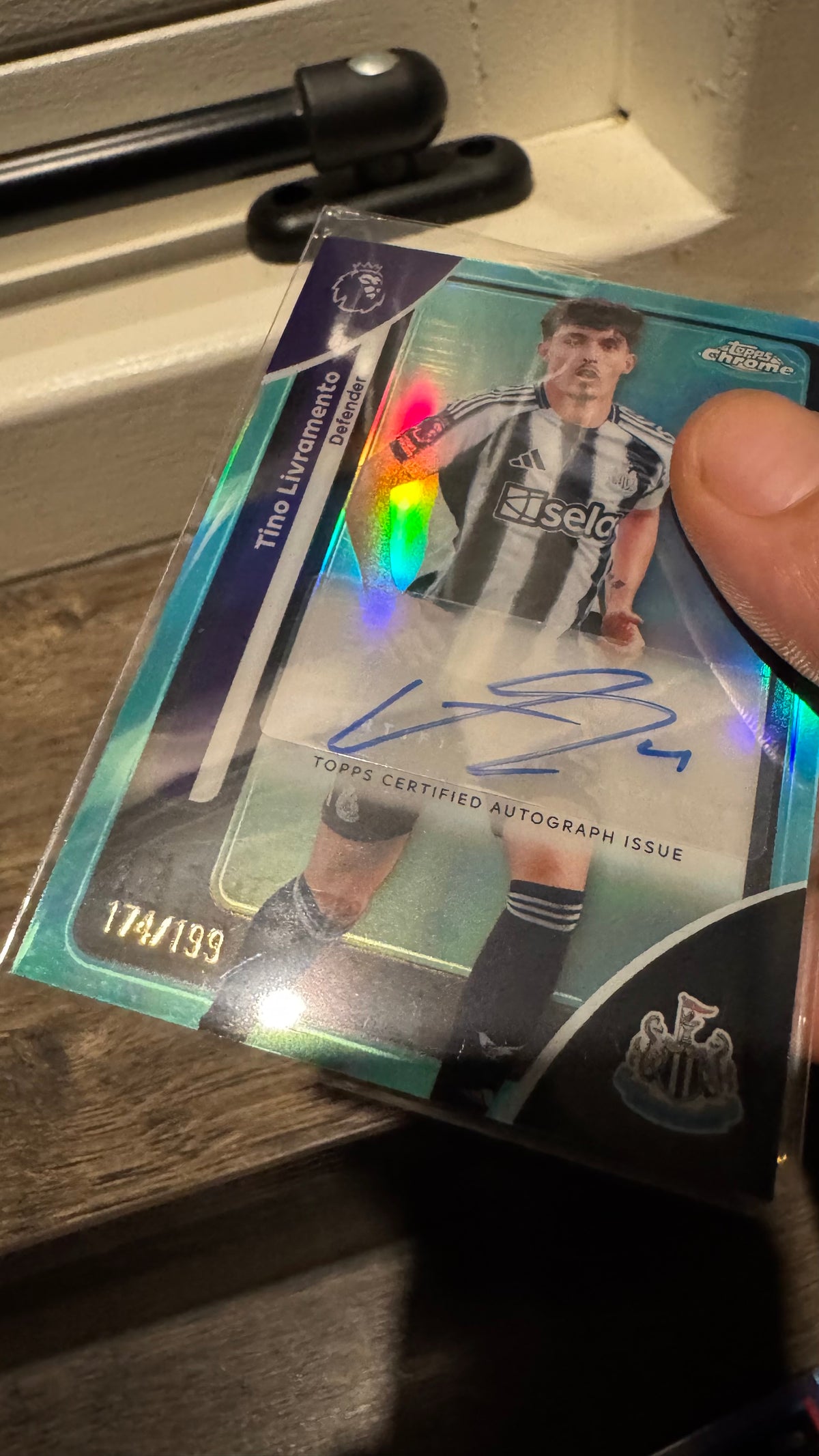Tino Livramento Auto /199 – 2026 Topps Chrome Premier League