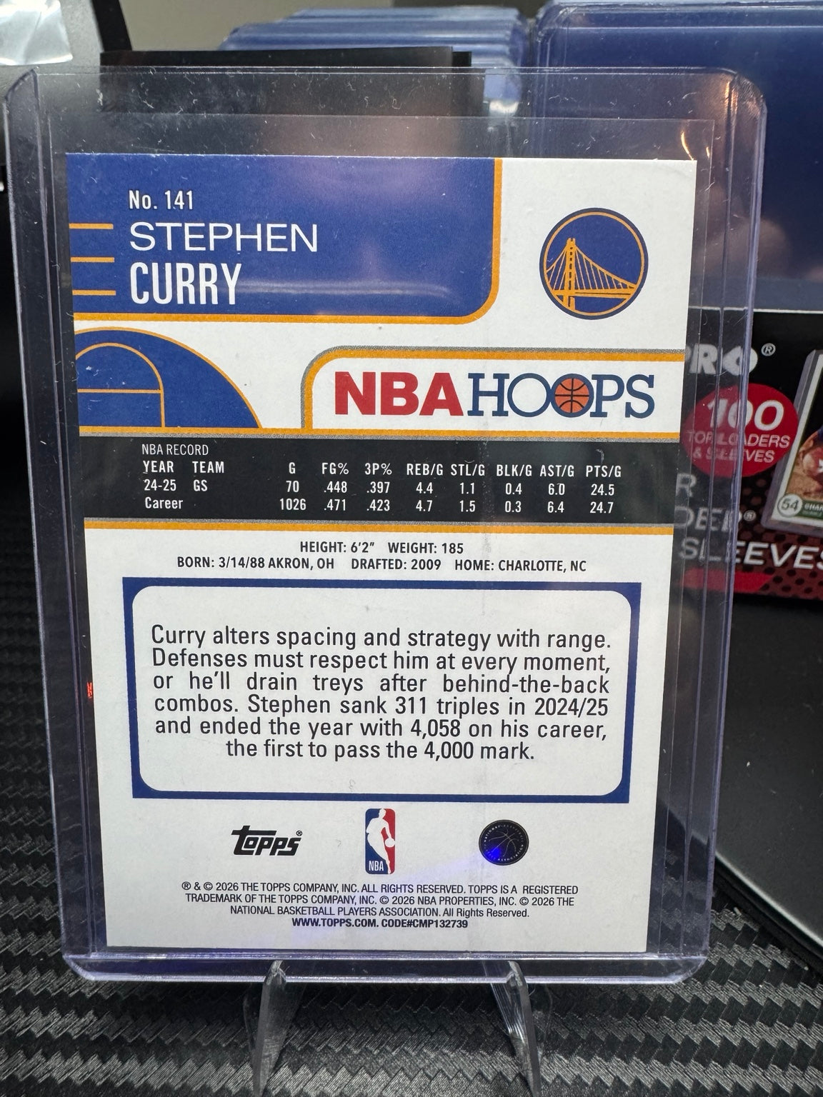 Stephen Curry #141 Holo Foil – 2025-26 Topps NBA Hoops