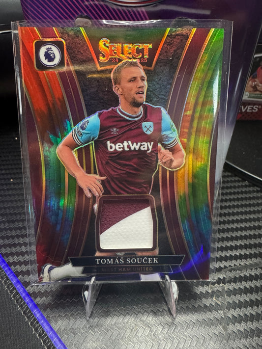 Tomáš Souček /25 Memorabilia Prizm – 2024/25 Panini Select Premier League