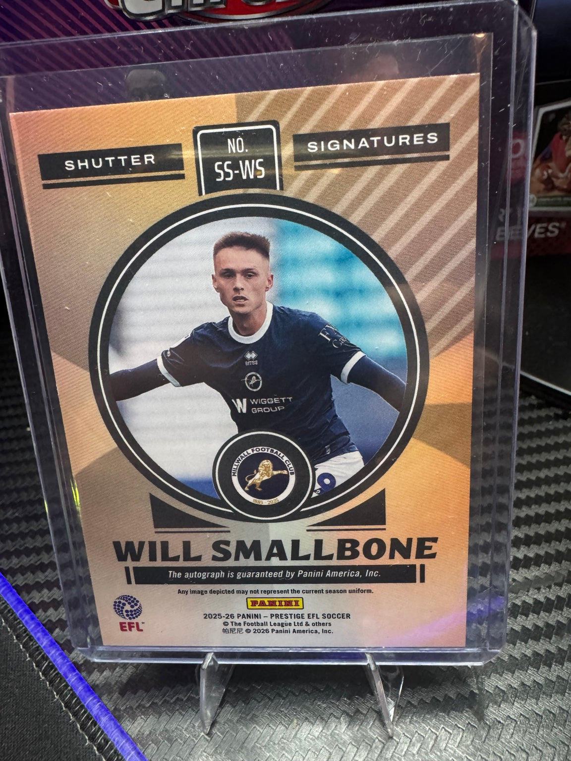 Will Smallbone Shutter Signatures Autograph – 2025-26 Panini Prestige EFL