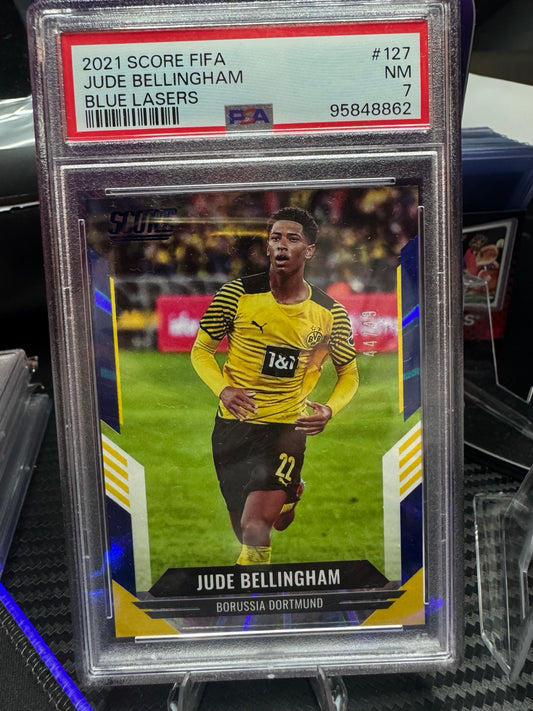 Jude Bellingham 2021-22 Score Blue Lasers /49 PSA 7