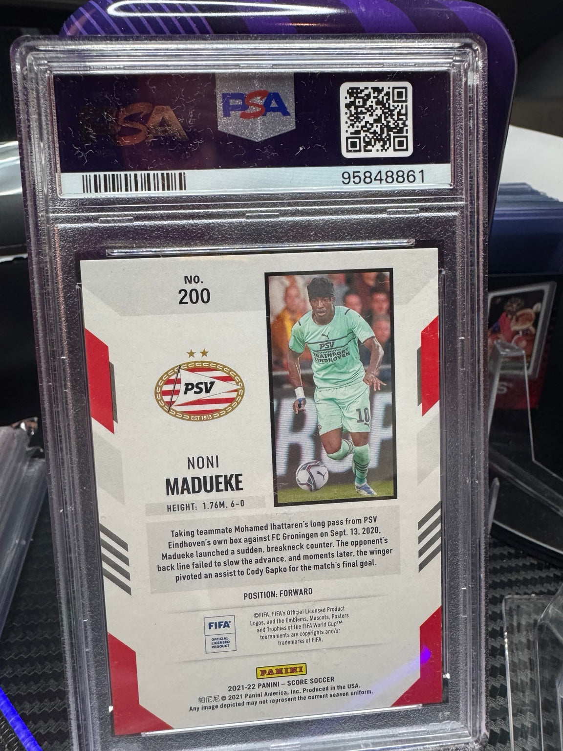 Noni Madueke RC Blue Lasers /49 PSA 9 - Score FIFA