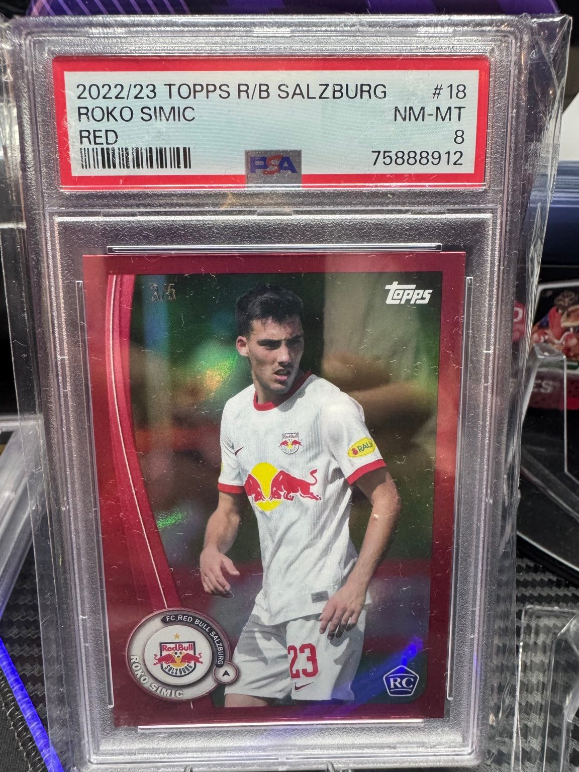 Roko Simic RC Red /5 PSA 8 - Topps Salzburg