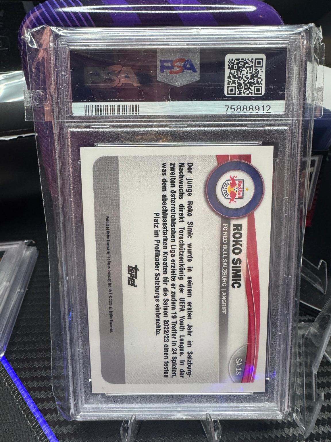 Roko Simic RC Red /5 PSA 8 - Topps Salzburg
