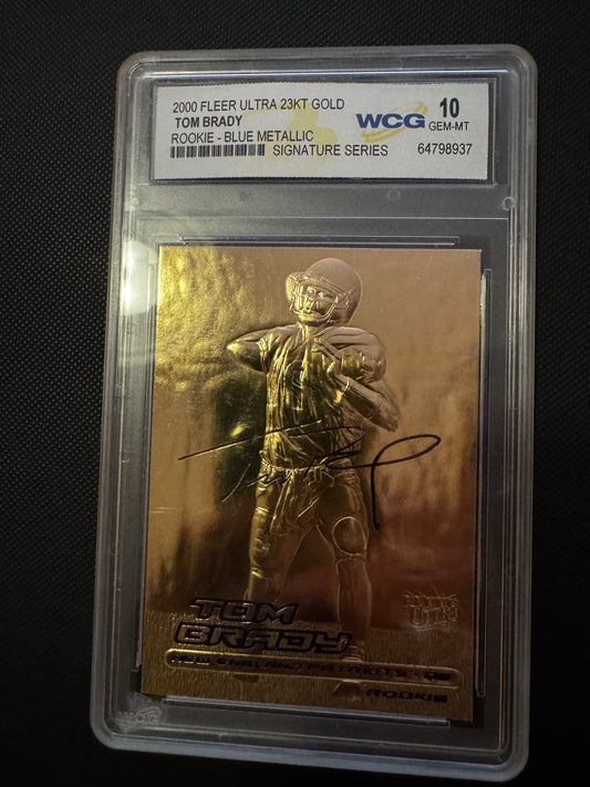 Tom Brady 2000 Fleer Ultra 23KT Gold Rookie WCG 10
