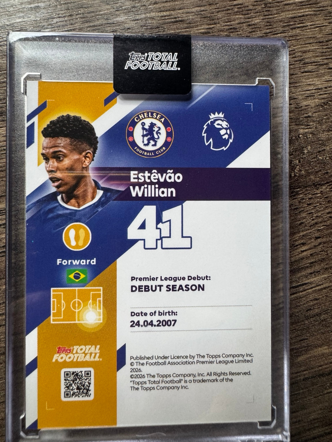 Estêvão Willian RC /75 – 2025/26 Topps Total Football