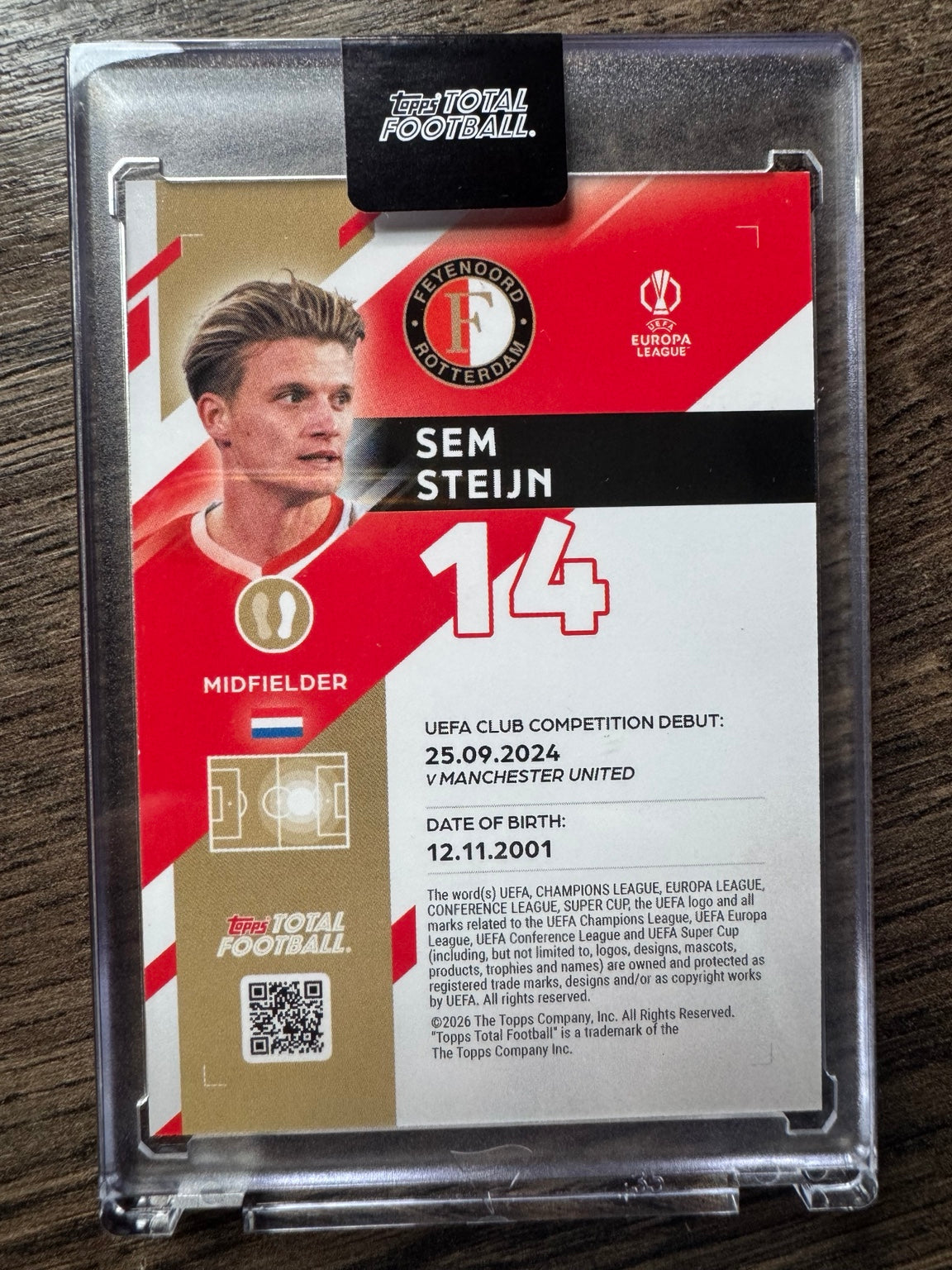 Sem Steijn RC /99 – Topps Total Football Legacy Feyenoord