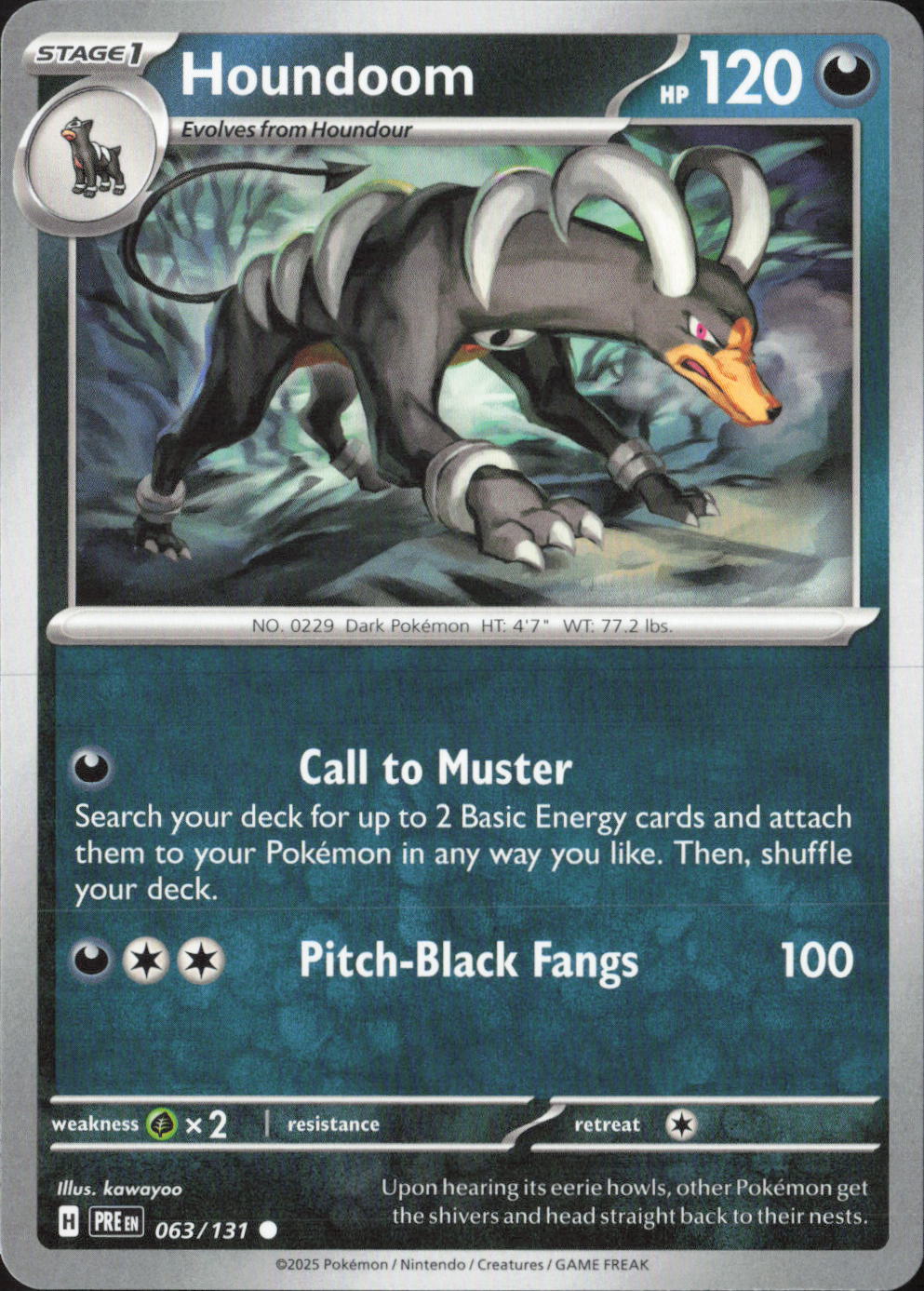 Houndoom Common SV: Prismatic Evolutions 063/131 NM