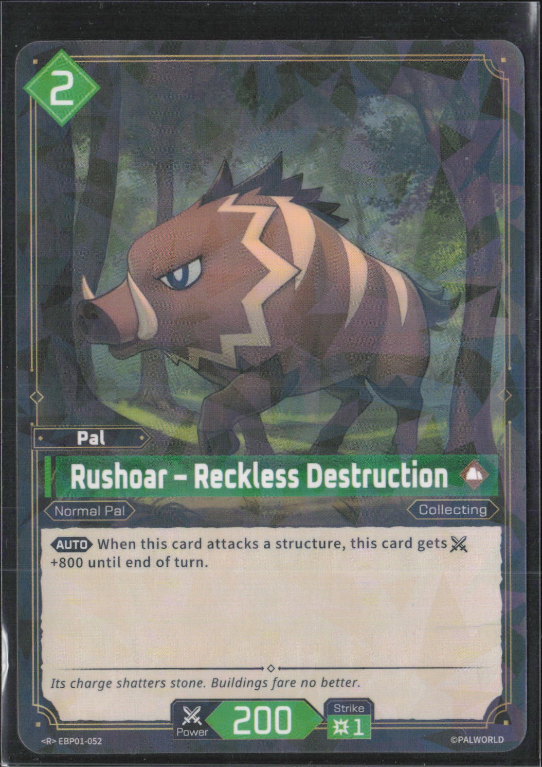 Rushoar - Reckless Destruction Foil Rare BP01: Dawn of Palpagos EBP01-052 NM