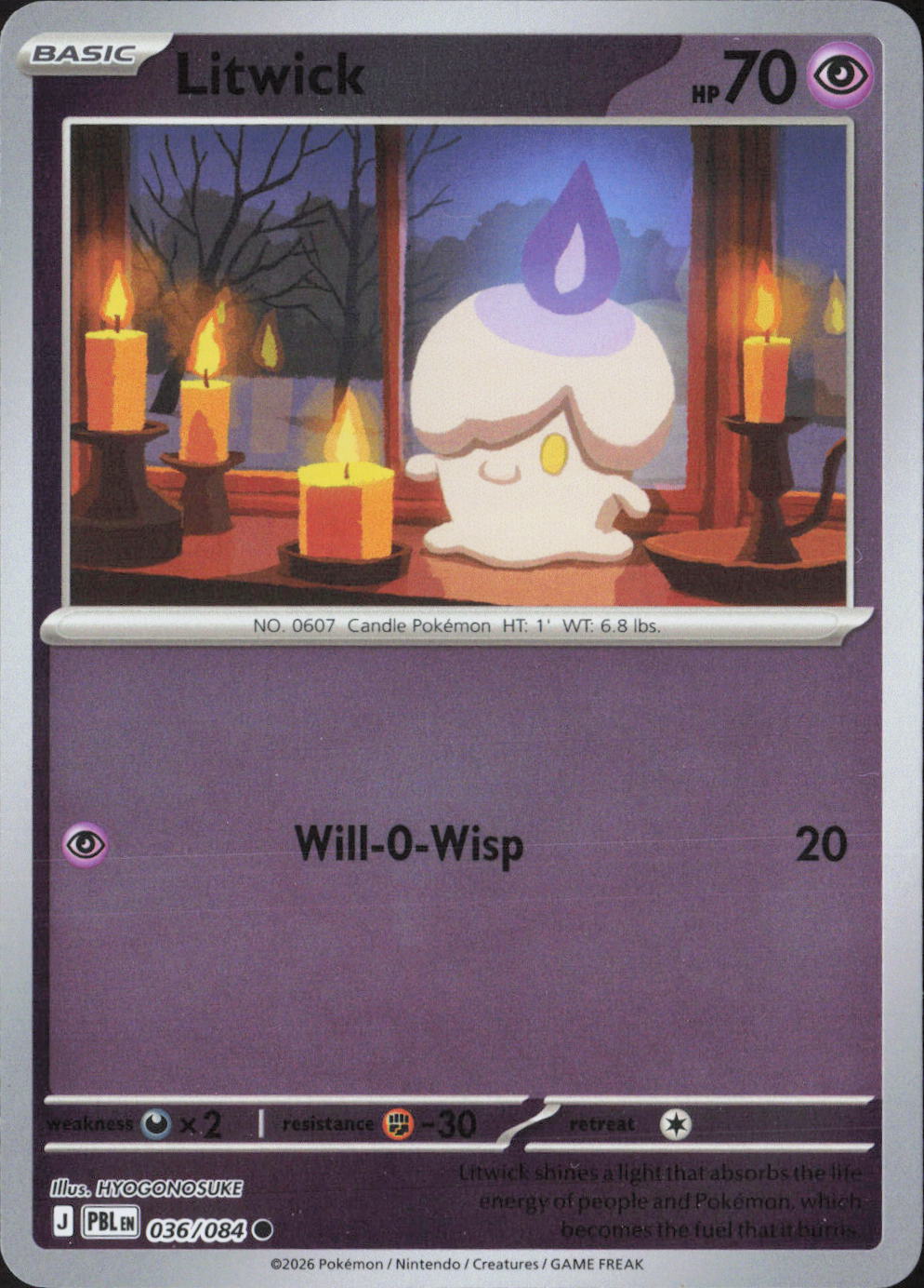Litwick Common ME05: Pitch Black 036/084 NM