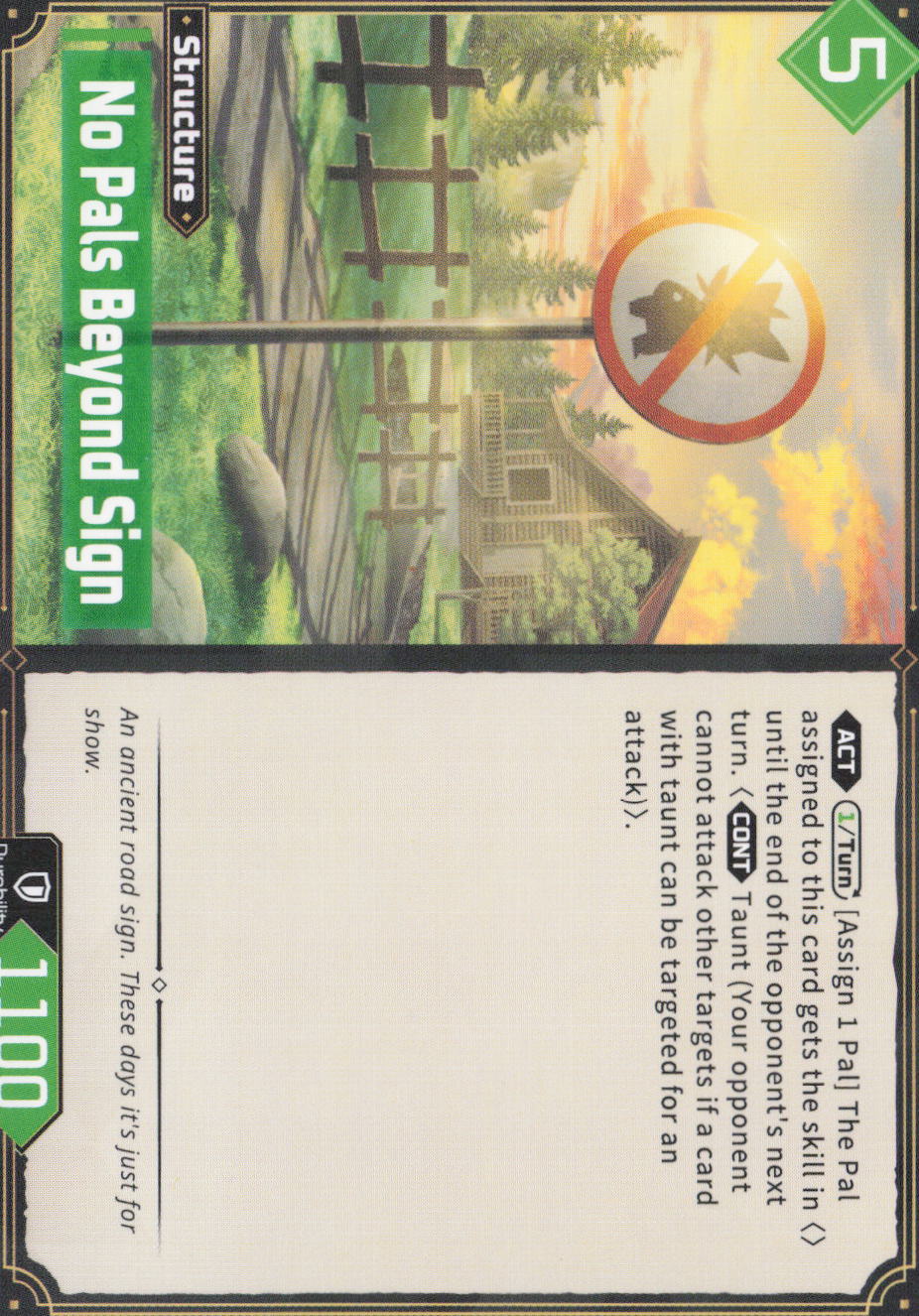 No Pals Beyond Sign Common BP01: Dawn of Palpagos EBP01-067 NM