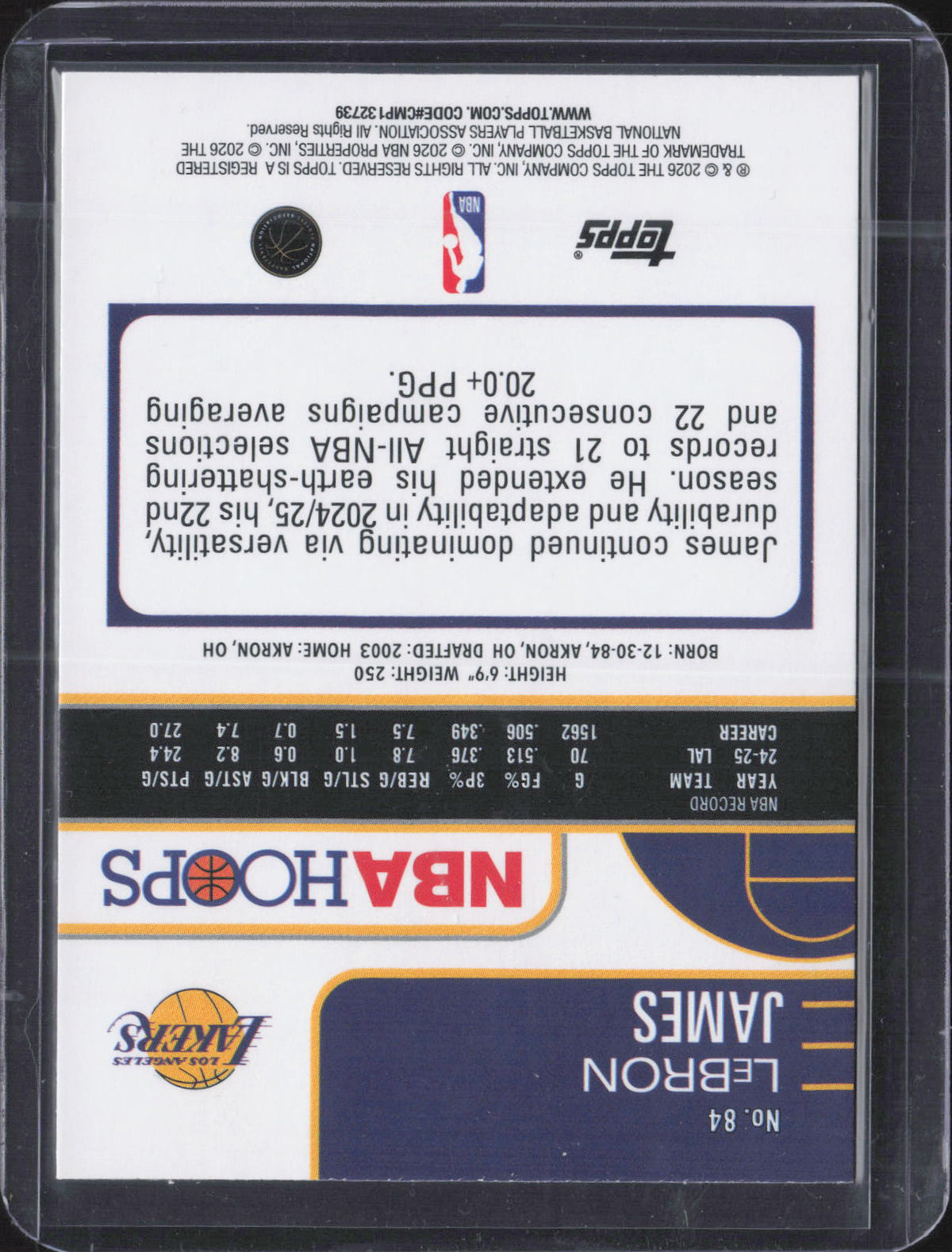 LeBron James Topps Now -NM
