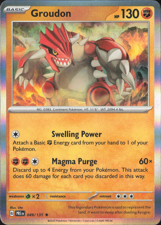 Groudon Holo Rare SV: Prismatic Evolutions 049/131 NM