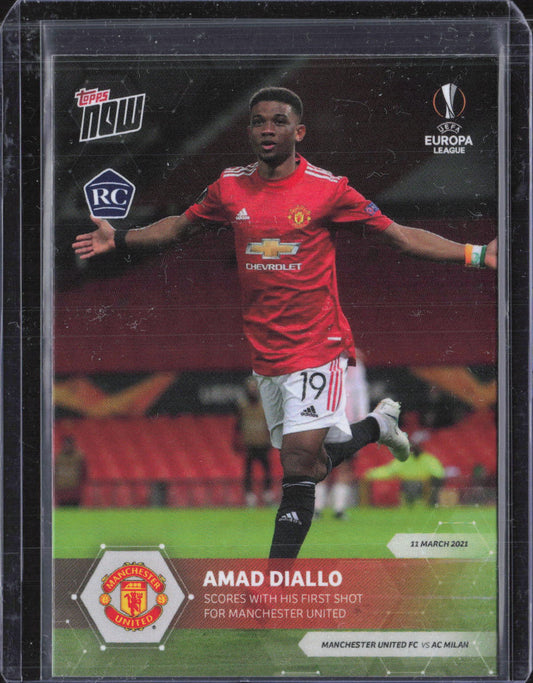 Amad Diallo Base Topps Now UEFA Europa League 001 NM