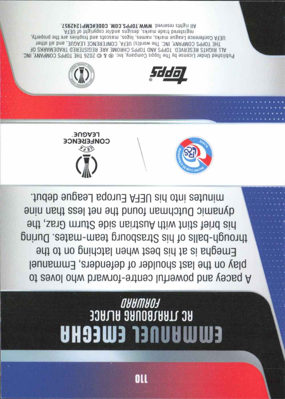 Emanuel Emegha Base Topps UEFA Club Competitions 110 NM
