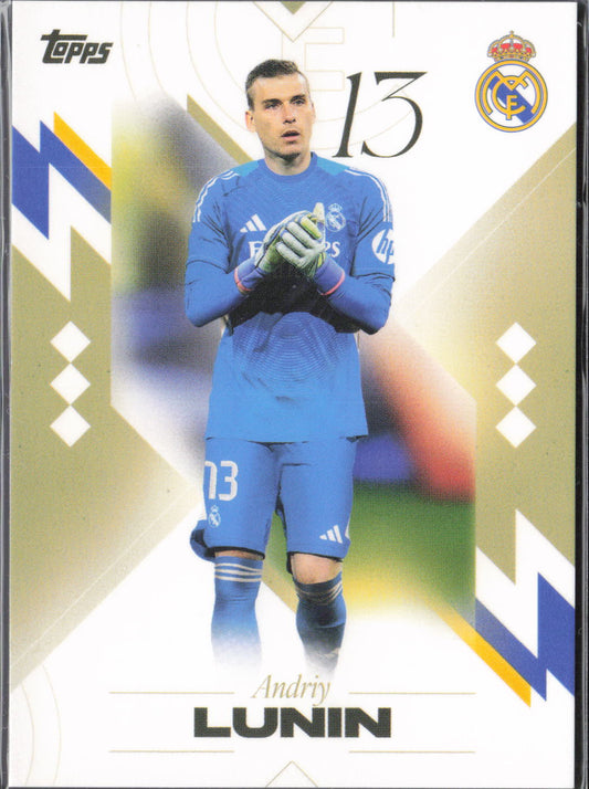Andriy Lunin Base Topps Real Madrid Team Set 10 NM