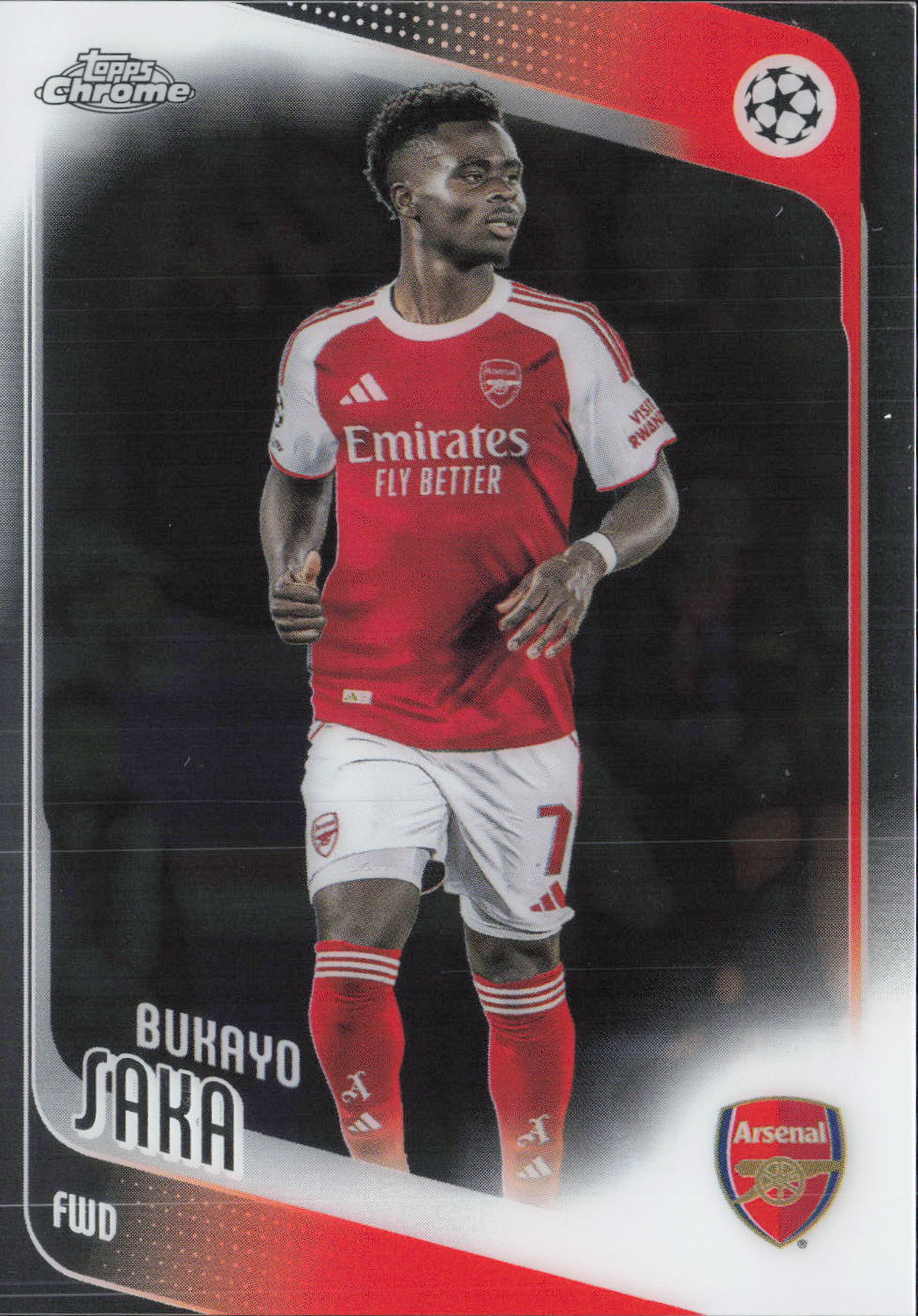 Bukayo Saka Base Topps UEFA Club Competitions 12 NM