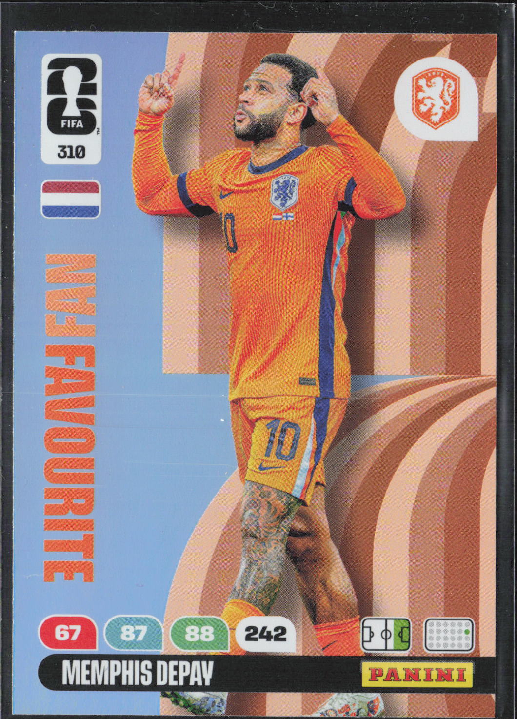 Memphis Depay Base Panini Adrenalyn XL FIFA World Cup 310 NM
