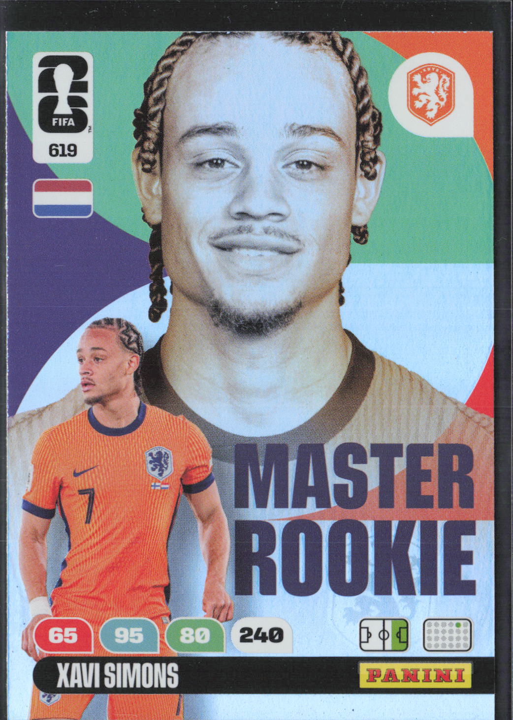 Xavi Simons Base Panini Adrenalyn XL FIFA World Cup 619 NM