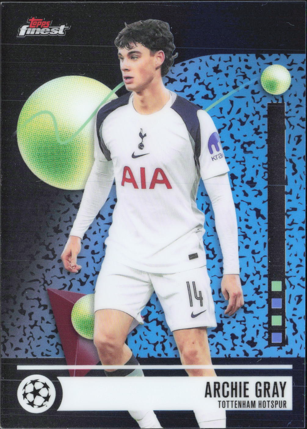 Archie Gray Gold Inferno Foil Topps UEFA Club Competitions -  NM