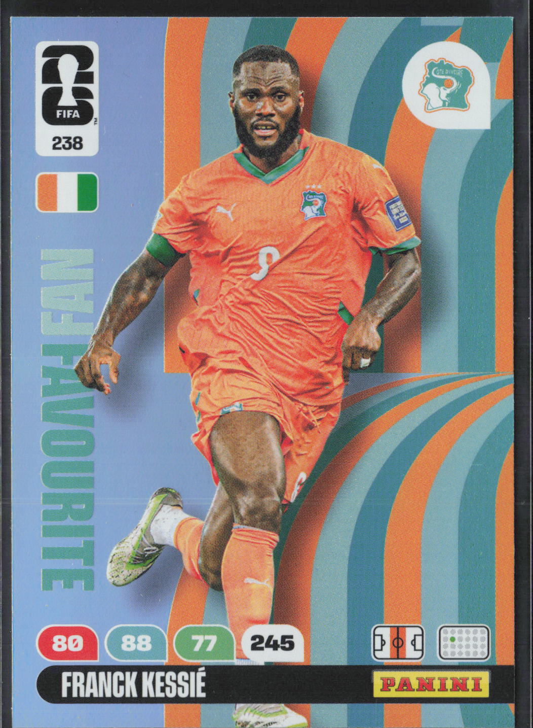 Franck Kessie Base Panini Adrenalyn XL FIFA World Cup 238 NM