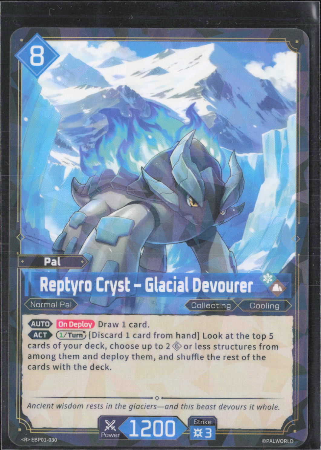 Reptyro Cryst - Glacial Devourer Foil Rare BP01: Dawn of Palpagos EBP01-030 NM