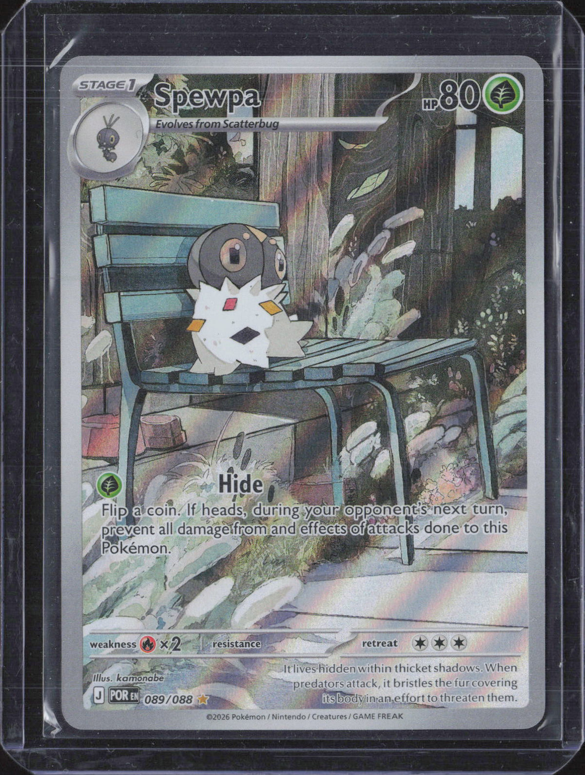Spewpa Holo Illustration Rare ME03: Perfect Order 089/088 NM