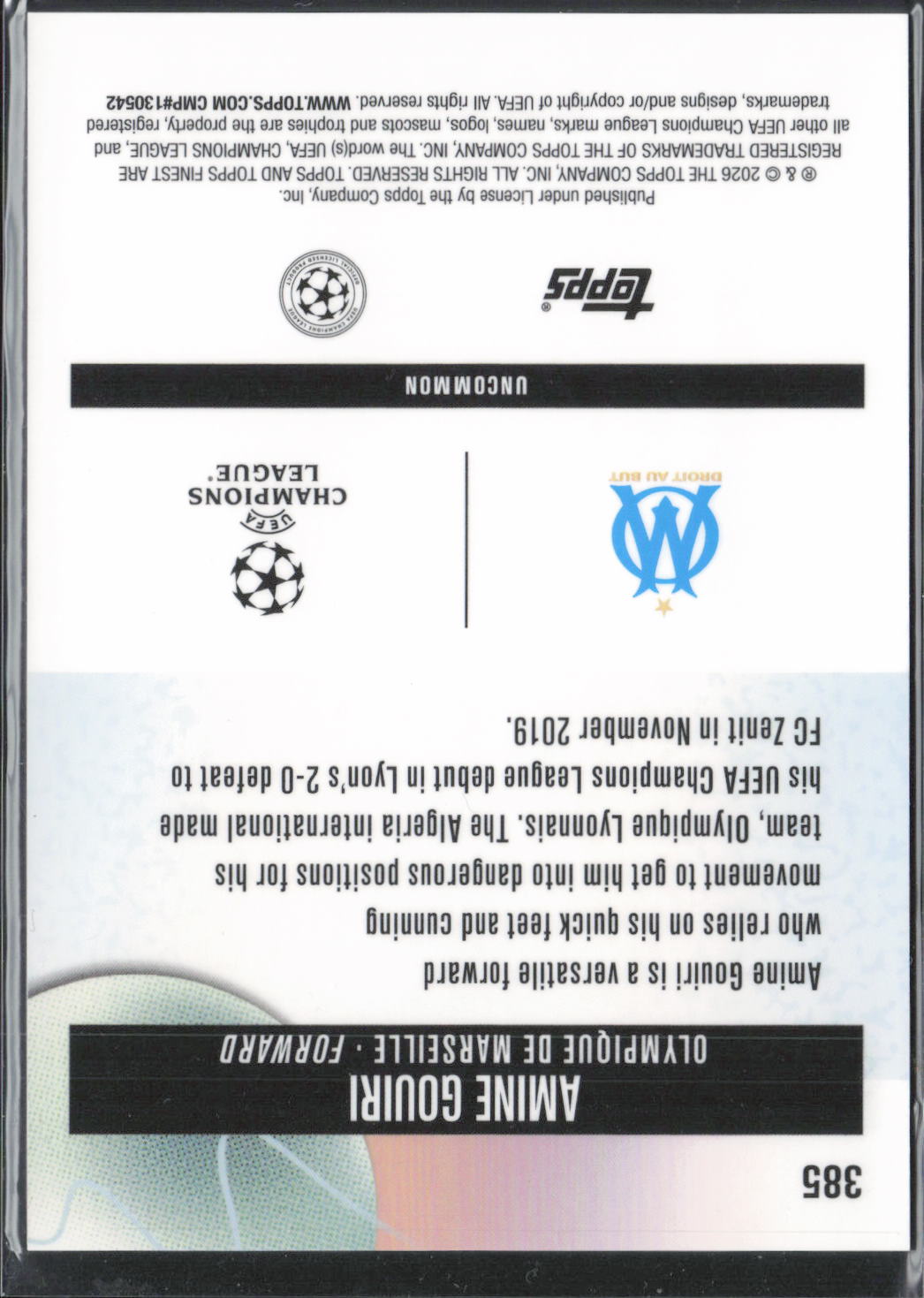 Amine Gouiri Base Topps Ligue 1 159 NM