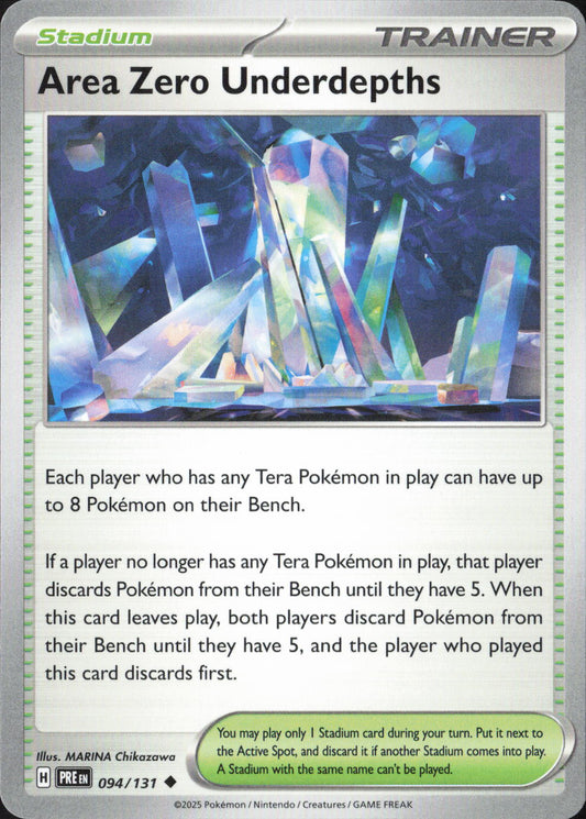 Area Zero Underdepths Uncommon SV: Prismatic Evolutions 094/131 NM
