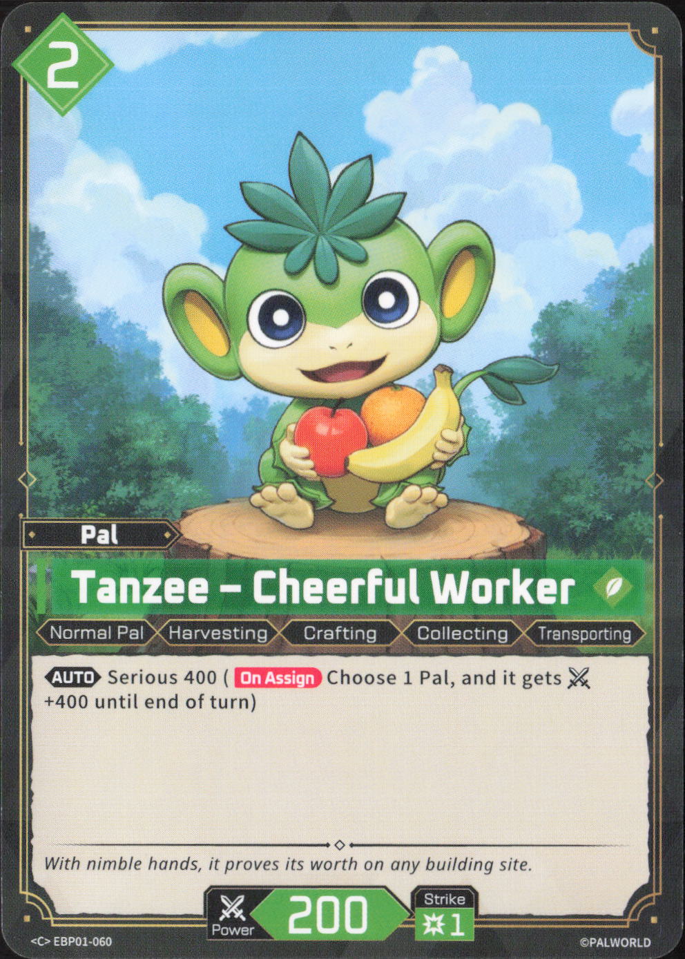 Tanzee - Cheerful Worker Common BP01: Dawn of Palpagos EBP01-060 NM
