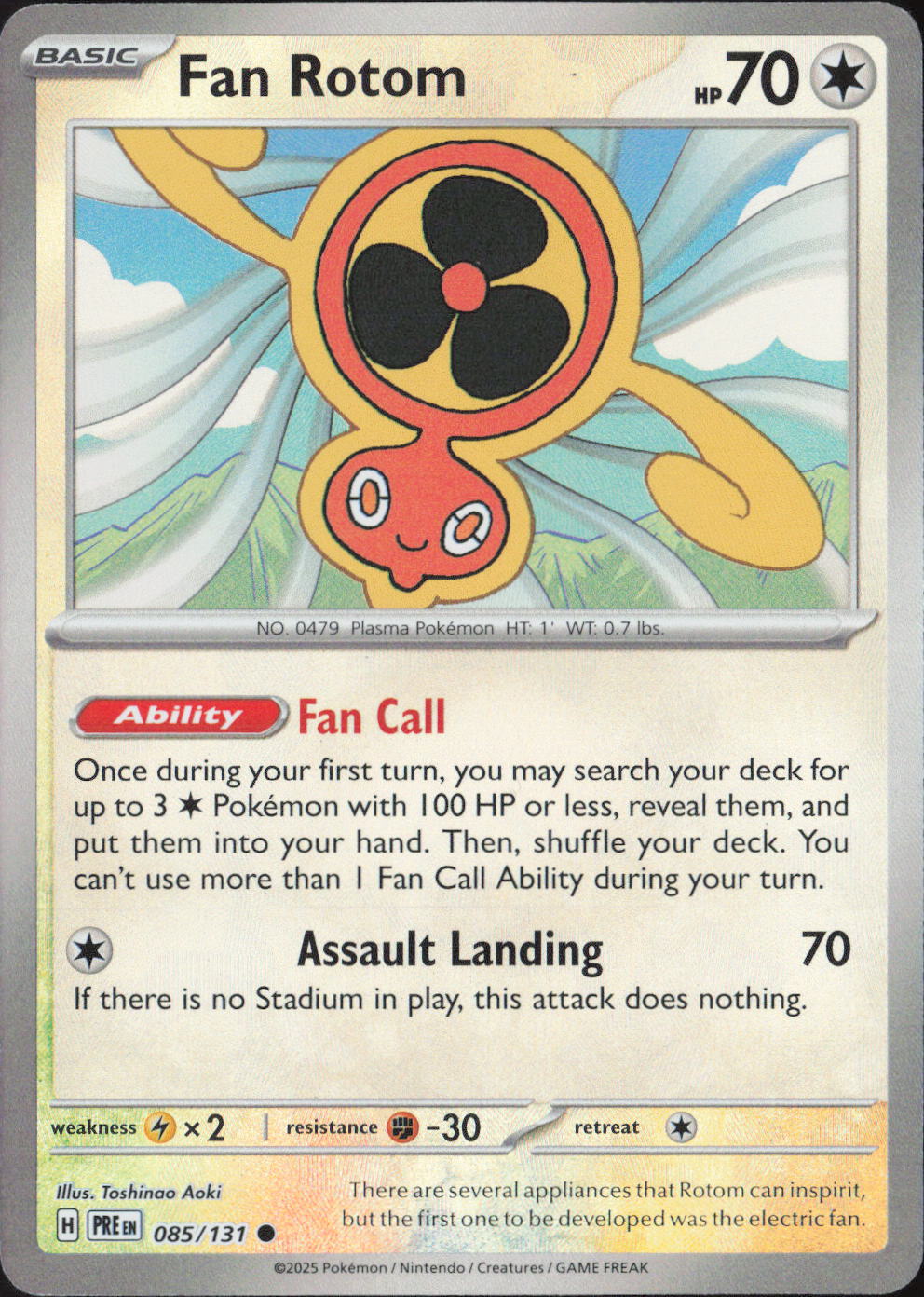 Fan Rotom Common SV: Prismatic Evolutions 085/131 NM