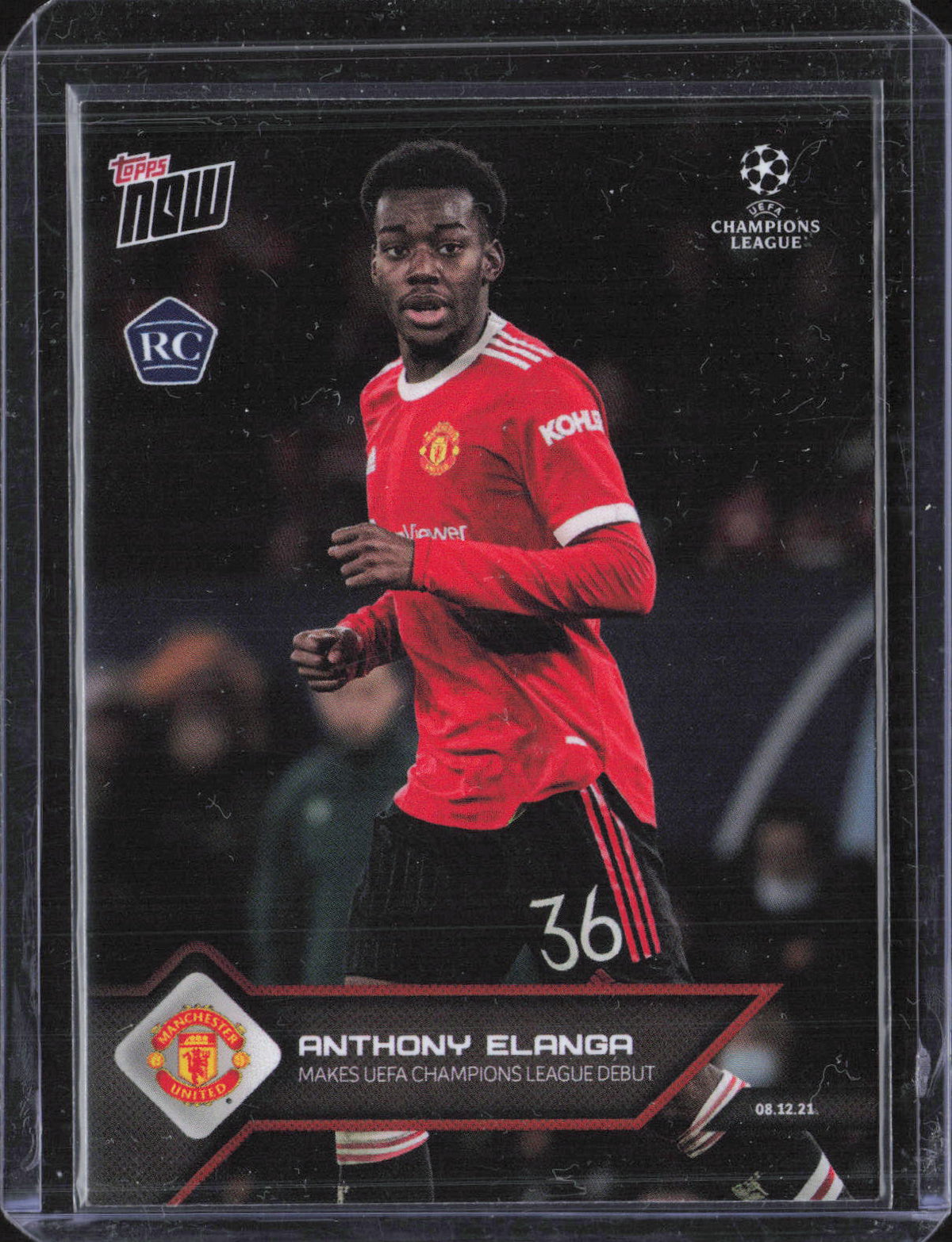 Anthony Elanga Base Topps Chrome UEFA Champions League 140 NM
