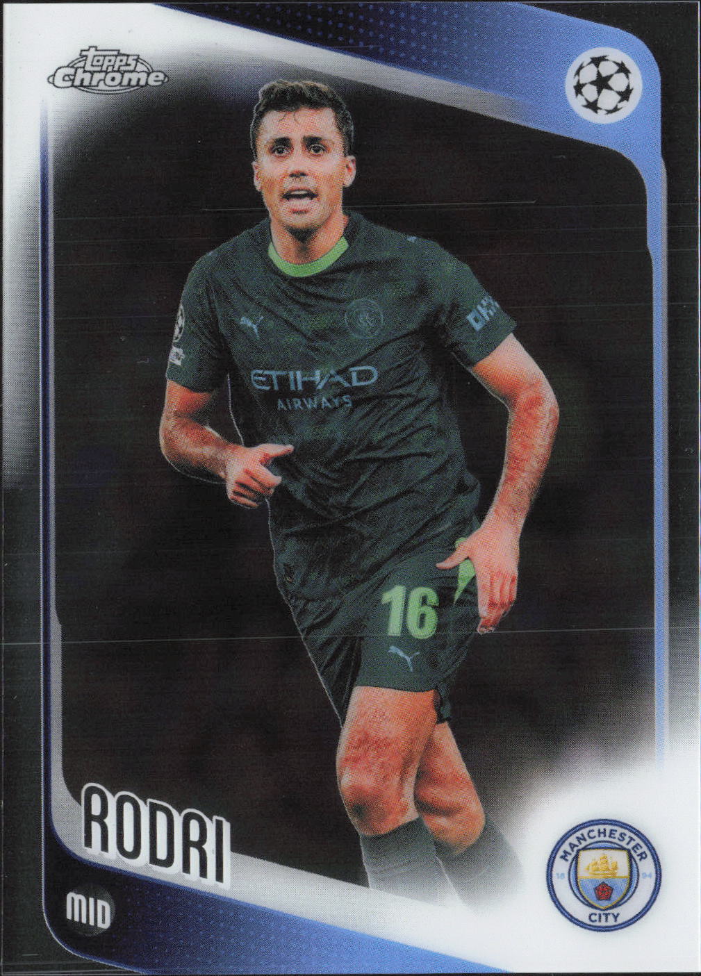 Rodri Base Topps Chrome UEFA Club Competitions 75 NM