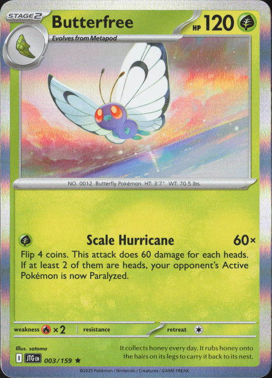 Butterfree Holo Rare SV09: Journey Together 003/159 NM