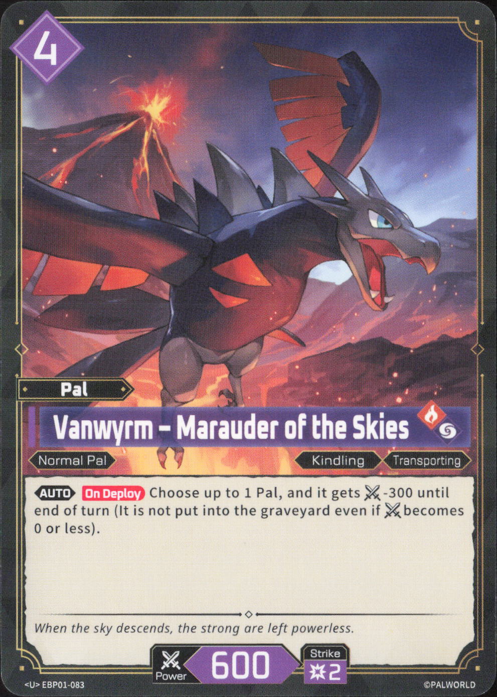 Vanwyrm - Marauder of the Skies Uncommon BP01: Dawn of Palpagos EBP01-083 NM