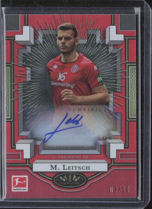 Maxim Leitsch Xplosion Autograph Red /10 – 2022-23 Topps Tier One Bundesliga