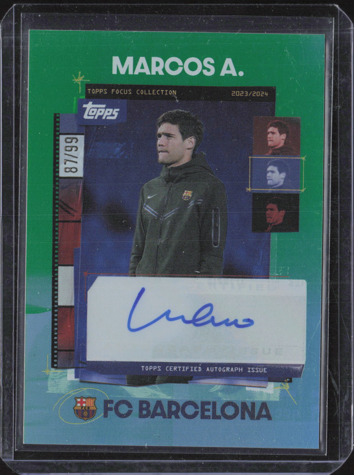 Marcos Alonso Auto Green /99 – 2023-24 Topps Focus